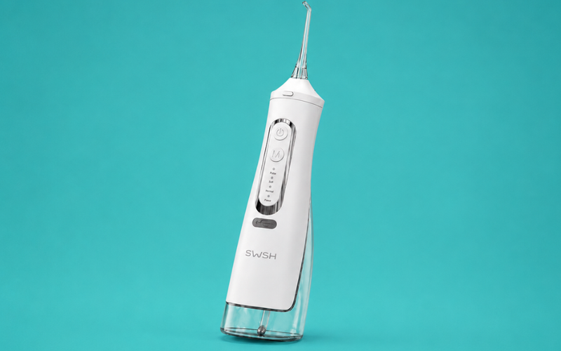 Sleek and premium design of SWSH S40 water flosser appealing to teens