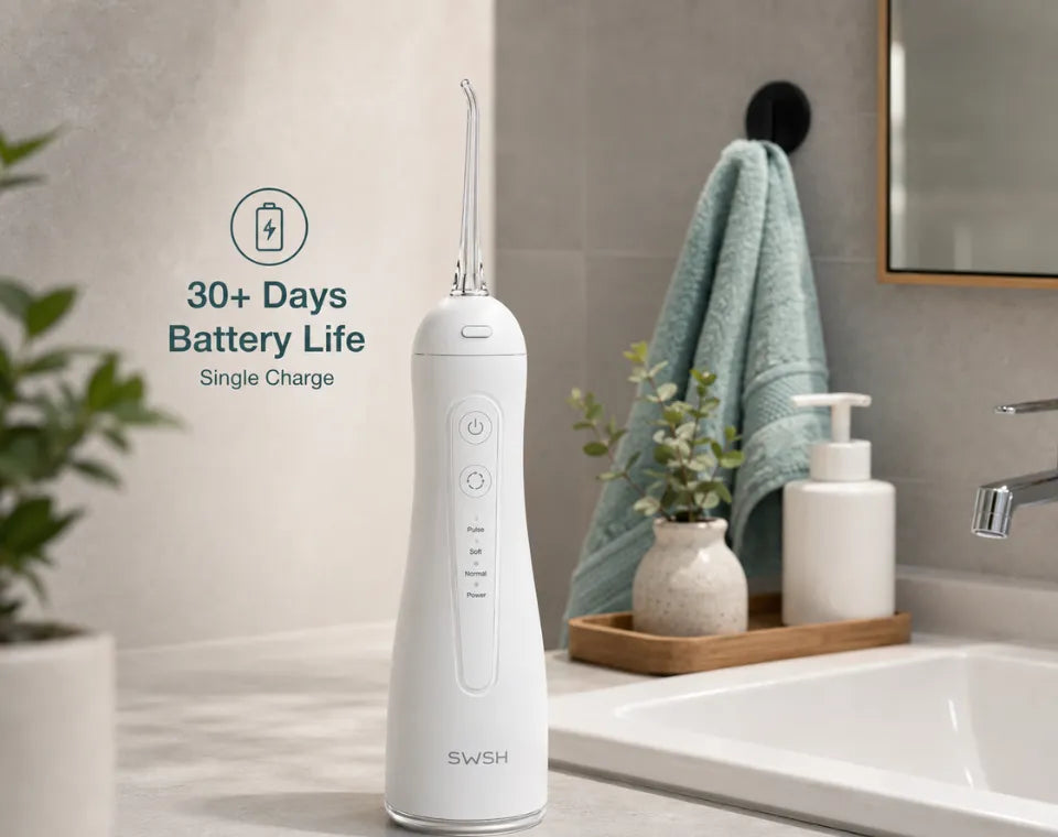 SWSH E30 Water Flosser - White Battery