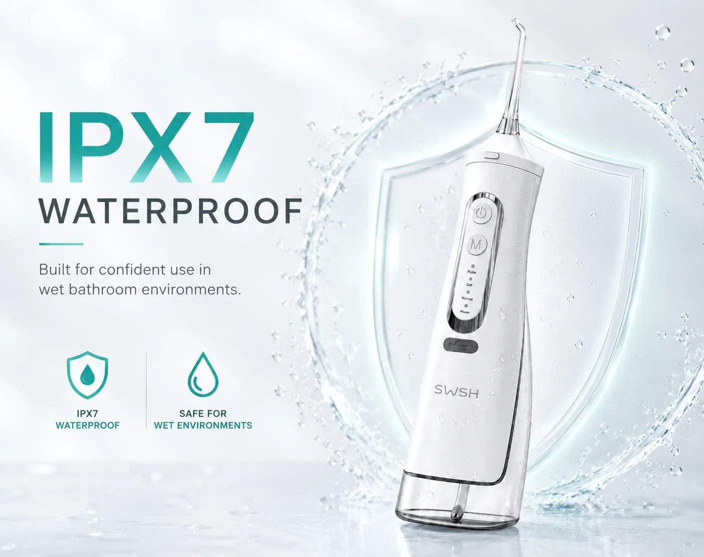SWSH S40 Water Flosser - White IPX7
