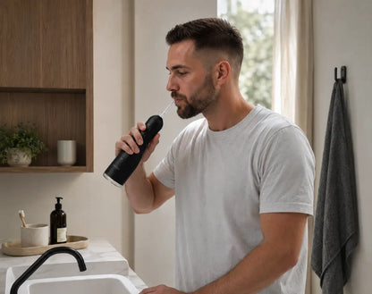 SWSH E30 Water Flosser - Black In Use