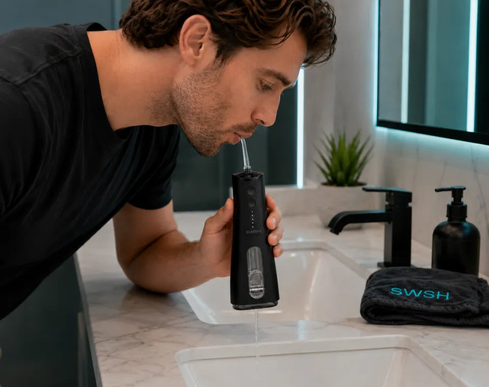 SWSH S20 Water Flosser - Black In Use Male